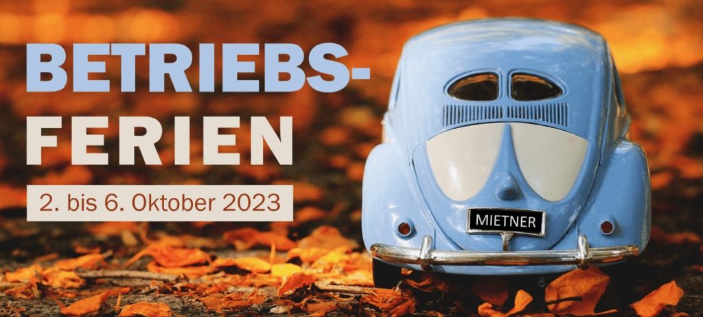 Herbstferien 2023, Kfz Mietner Werkstatt